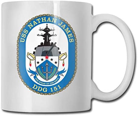 USS Nathan James James Ultra White Cerâmica Funnamente Caneca de Caneca Curta MUG CUSTO DE CAFÉ OZ CAUSO DE CAUSO