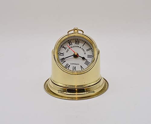 The-Swan Collection Theswan vintage Náutico Relógio de Brass/Sir William & Smith Table Top Decor Clock