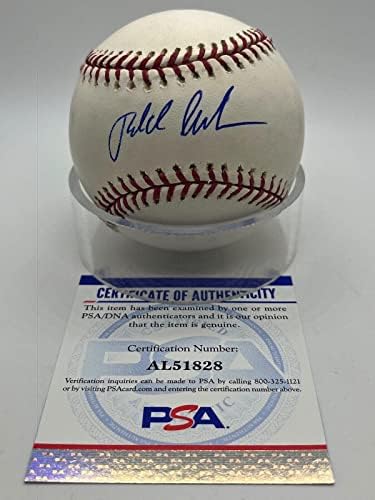 Jalal Leach São Francisco Giants assinou o autógrafo MLB Baseball PSA DNA - Bolalls autografados