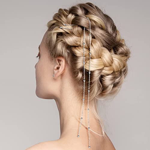 Chunyin Rhinestone Hair Chains Acessórios para cabelos de strass, Extensões de cabelo Pearl Cabine