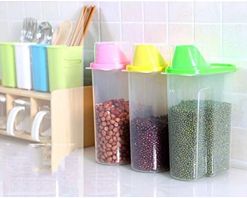 Lkyboa plástico alimento de cozinha cereal grão de feijão de arroz de armazenamento de armazenamento caixa de armazenamento de armazenamento de frescura Caixa de armazenamento de preservação