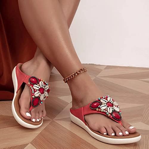 Sandálias de cunha de Waserce para mulheres tamanho 8 novas sandálias de mulheres redondas dedo do pé aberto de pé de