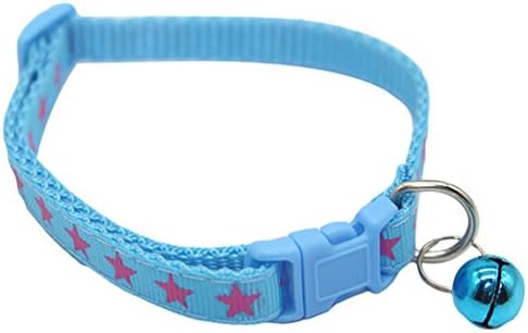Floralby Star Pattern Puppy Dog Cat Collar com Bell Segurança Redução rápida Colar de colarinho de estimação Ajuste