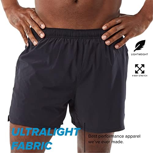 Korsa Pack Leader 5 Short 2.0 para homens com bolsos | Compressão de malha interna, Wicking leve e de umidade | para corrida, treino,