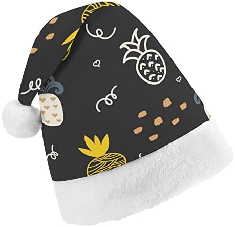 Padrão de abacaxi chapéu de natal macush food boné de gorro engraçado para a festa festiva do ano novo de natal