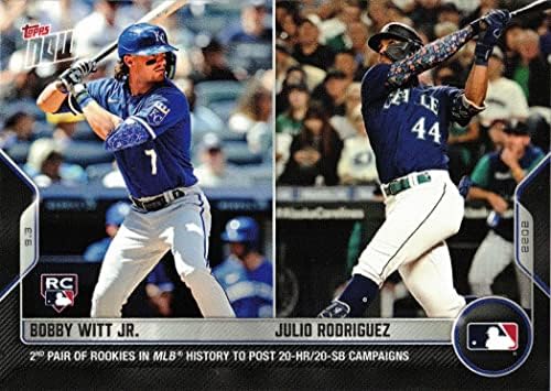 2022 Topps Now Baseball #833 Bobby Witt Jr. / Julio Rodriguez Cartão Rookie