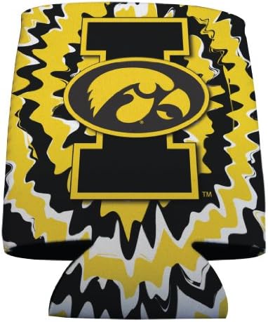 Universidade de Iowa - Conjunto mais frio de 6 - Design14 - Black, Gold, White Tyedy