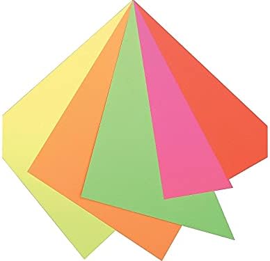 Pacon 104234 placa de pôster de neon, 28 x 22, verde/laranja/rosa/vermelho/amarelo, 25/caixa