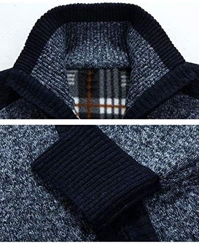 Cheeaths masculino de Xinyangni Cardigan Sweaters Jacket com bolsos