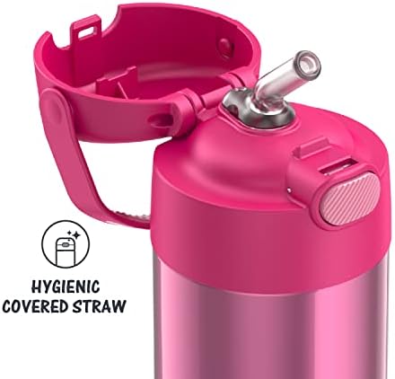 Thermos Kids Freestyle Kit Sistema de armazenamento de alimentos roxo, conjunto de 8 peças e funtainTer de 12 onças de aço