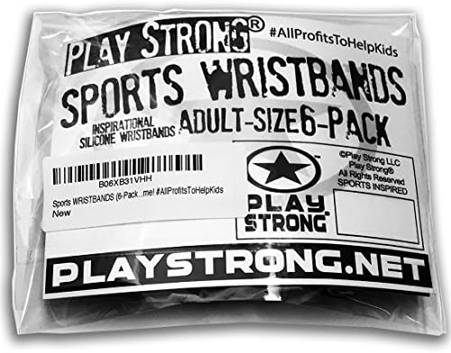 Jogue forte pulseira esportiva de 6 pack Powerbands pulseiras de pulseiras duráveis ​​pulseiras de silicone incríveis para atletas,