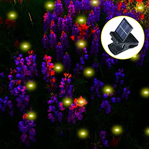 Luzes de Firefly Solares Angmln, 30 LEDs Fireflies Bugs Rightning Bugs Fairy Strings Lights Decoração ao ar livre 19,6ft Luzes