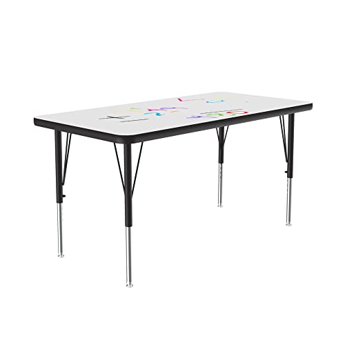 Correll 24 x36 retangular, aula de apagamento seco/markerboard tabela de atividade, altura, laminado branco de alta pressão