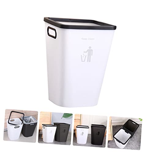 Upkoch armazenamento de plástico contém x latas de lixo banheiros banheiros de lixo de balde RV Organizador de resíduos para casa para pó de escritório-lesão de cinzas-lenços retangulares reciclagem de lixo pode colocar