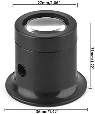 Trexd 10x Monocular de lenta de vidro Relógio Ferramentas de reparo de jóias Lens Black