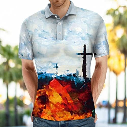 Camisetas de tampas de grandes dimensões de BmEgm para homens masculinos de lapela de lapela de lapela casual