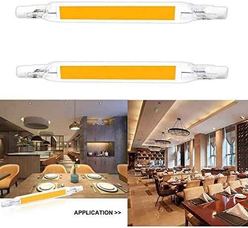 Xianfei 2 pacotes 10W R7S lâmpadas LED, lâmpada de 118 mm LED COB, 100W Halogen Dimmable 2700-6500K, R7S de extremidade