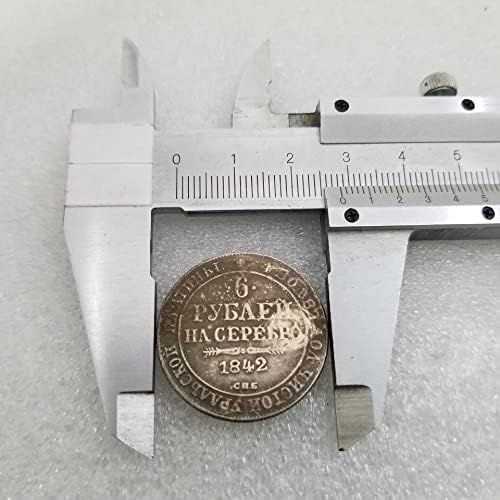 Avcity Antique Handicraft 1842 Brass Prazado para fazer velhos dólares de prata de prata redondo por atacado Coleção de moedas