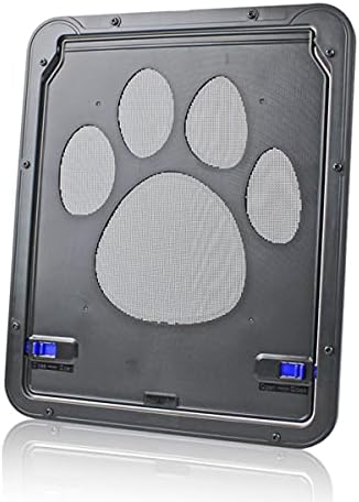 Porta de tela para animais de estimação ZMPT, porta preta travável da tela trancável para cachorrinho e porta de gato