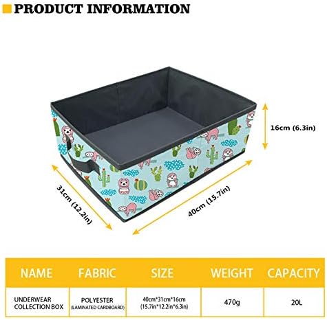 Fusurire Fatias de frutas coloridas caixas de armazenamento de roupa de baixo com alça de design Organizador de gaveta para