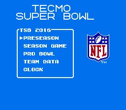 TECMO Super Bowl Versão Vídeo Vídeo Game para NES