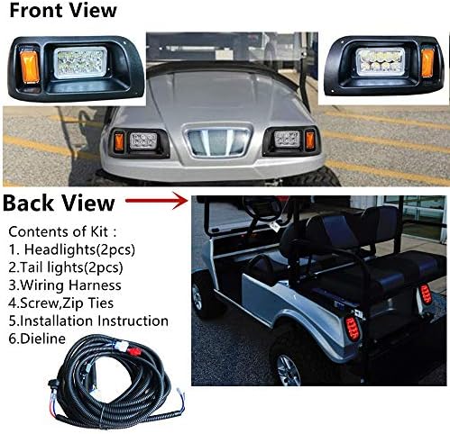 Dr.ACCES Club Car DS LEVEL LUZ | Faróis de LED e luzes traseiras para carros de golfe de carro DS de carro DS e de golfe
