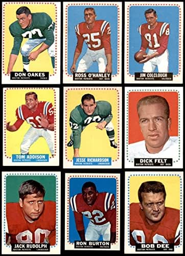 1964 Topps New England Patriots Team estabeleceu o New England Patriots ex+ Patriots