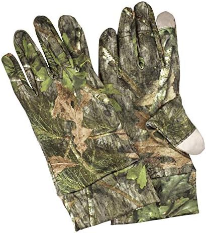 As luvas de peru obsessão por carvalho musgo, luvas de peru, luvas de camuflagem compatíveis com tela de toque leves para caçar peru