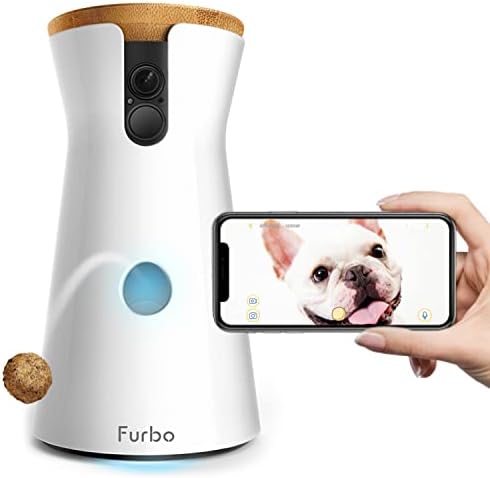 Câmera de cachorro Furbo: Tratar a jogada, Full HD WiFi Pet Camera e áudio bidirecional, projetados para cães, compatíveis