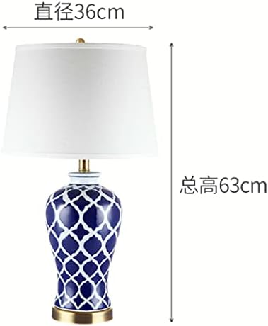 Wodmb Classical Porcelain Ceramic Table Lamp para sala de estar Estudo de cama Lâmpada de cabeceira decoração de casa leve