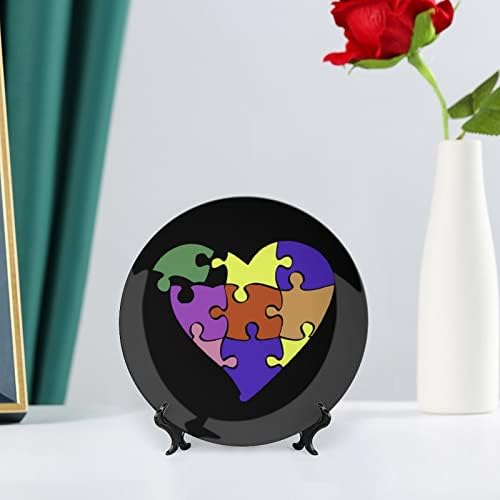 Placa decorativa de coração de coração com o osso personalizado China Plate para casa de estar em casa cozinha
