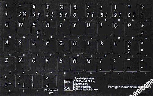 Label de teclado tradicional português on-line-receita