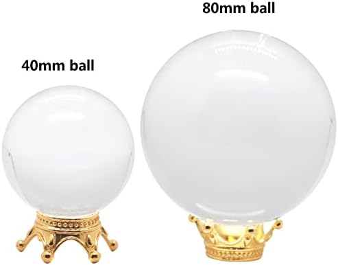 NWSRAYU 10 PCs Metal Gold Crown Ball Stands Sphere Exibe Base de lensball dos porta