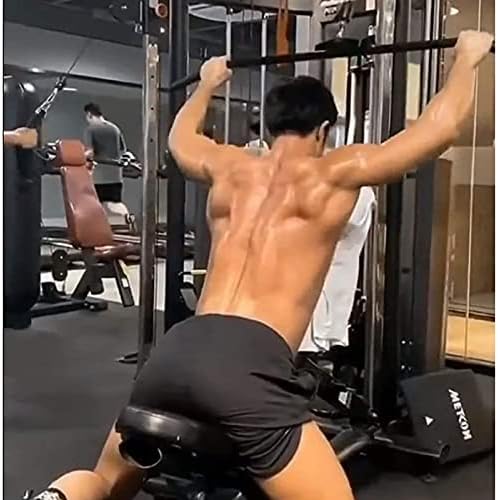 Wangpp Lat Pull Down Bar, A fixação da máquina de cabo, barra reta com alça de borracha, exercícios de volta dos músculos do braço do trícepo para academia em casa, treinamento de força