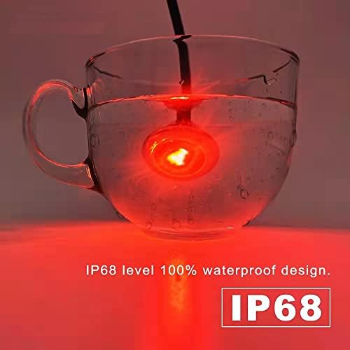 10pcs 3/4 ”de luzes vermelhas redondas + lente vermelha. Pode ser funcionar como folga, marcador lateral, luz de identificação, girar Ksh-888-R 0