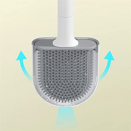 Escova de vaso sanitário de cama, escova de vaso sanitário limpeza escova de silicone cabeça de silicone