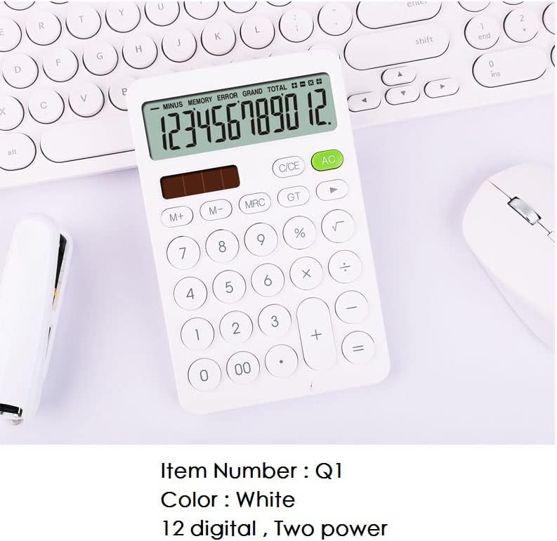 Calculadora de mesa de 12 dígitos MJWDP de 12 dígitos Botões grandes ferramentas de contabilidade de negócios financeiros