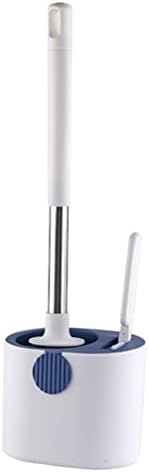 Cabilock 1 Set Brush e suporte para o banheiro para o banheiro, escova de vaso sanitário flexível de cabeça com cerdas de silicone