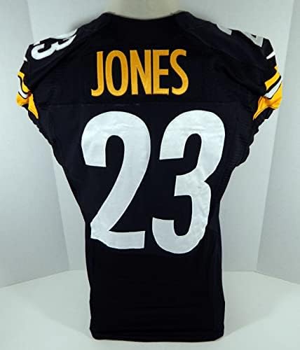 2013 Pittsburgh Steelers Felix Jones 23 Game usou Black Jersey DP07929 - Jerseys de jogo NFL não assinado usados