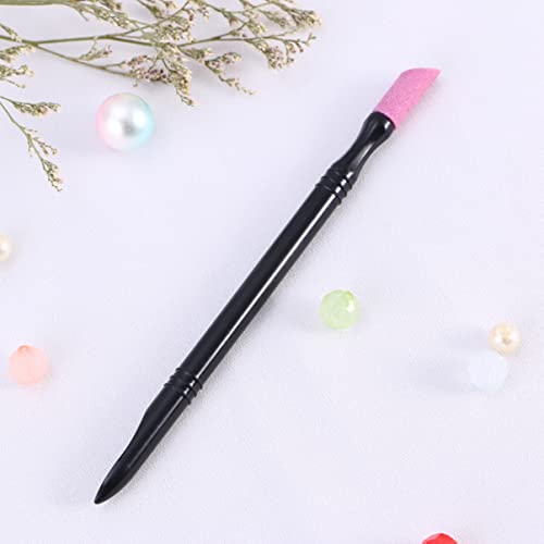 Lurrose Professional Stick Cutticle Double-End Nail Men Tip Pushers e Removedor Manicure Tools Black Pedicure Pen Cleanner