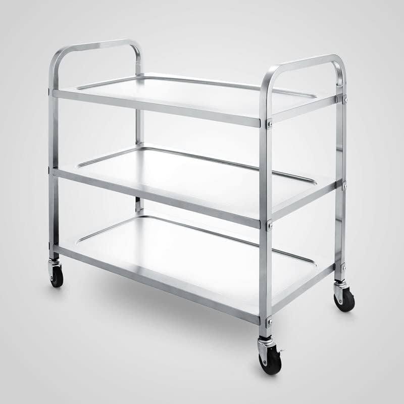 Xwozydr 3 prateleira carrinho de cozinha despensa comercial de alimentos com rodas rack de armazenamento de cozinha