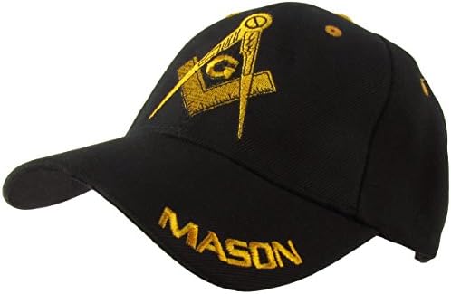 Treasure Gurus Mason Cap bola maçônica Capinho de golfe/chapéu de beisebol de maçom de maçom preto