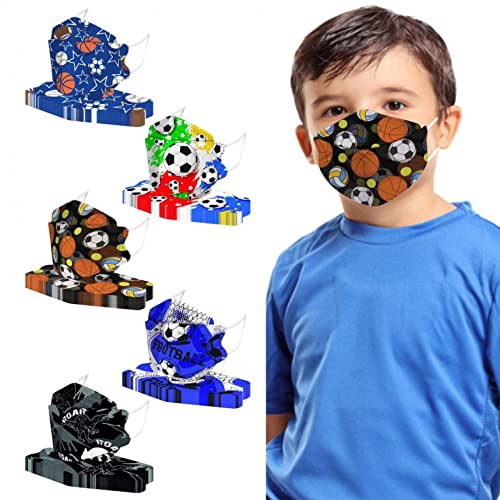 50pcs máscaras faciais descartáveis ​​para crianças com proteção de 4 bly/5-bly, 3D Tipo de desenho animado fofo máscaras impressas
