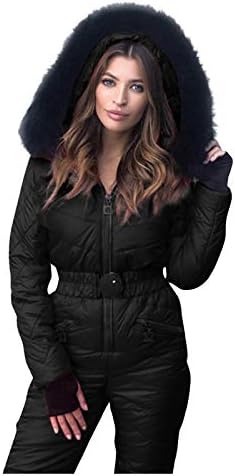 Mulheres engrossam traje de casacos, 2pc de jaquetas e calças de pelúcia com capuz de lã Snowboard Snowboard Skisuit ao ar