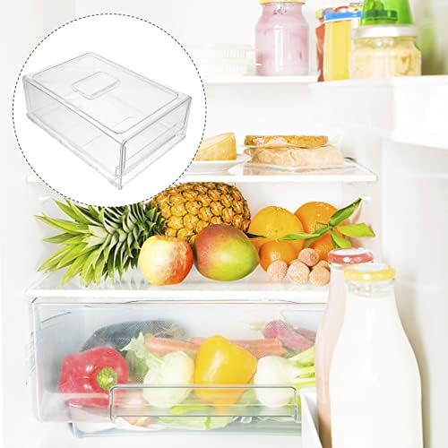 Gavetas de caixa de tração fácil de empilhamento empilhável e limpo e organizador de despensa, gaveta da geladeira, freezer,