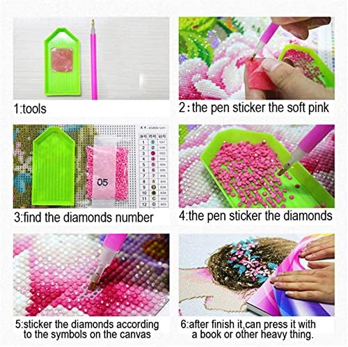 Grande pintura de diamante lago Sunset por kits de números, DIY 5D Diamond Diamond Square Prain Frill Stitch Crystal Rhinestone