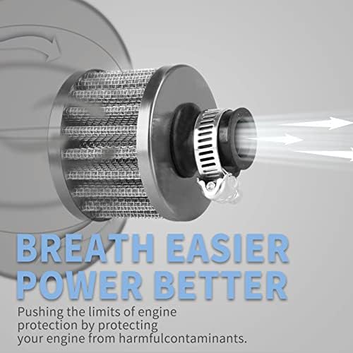 12mm de admissão de ar frio de 12 mm Filtro de respira de respira de respira 0,47 polegada para carros peças de motor de motocicleta