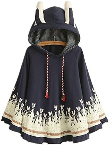 Aza Boutique Girl's Fofte Cotton Blend Rabbit Ears Capuz Capuz