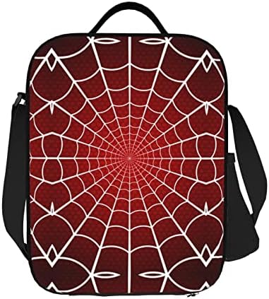 Spider web saco de lancheira isolada a d'água durável, teia de aranha reutilizável cooler térmico Tote de lancheira Organizador para o escritório de trabalho