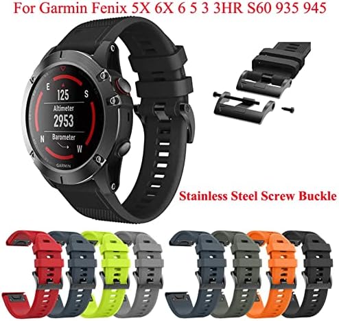 EEOM 22 26mm Quickfit Silicone Watch tiras para Garmin Fenix ​​7 7x 7s EasyFit Wrist Band Bands